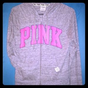 Vs pink zip hoodie